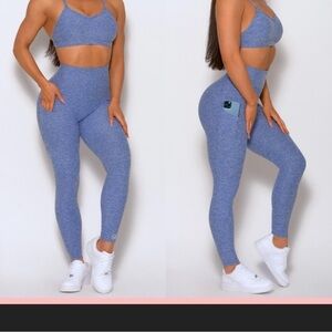 Bombshell Sportswear Blue curves Leggings- Medium
